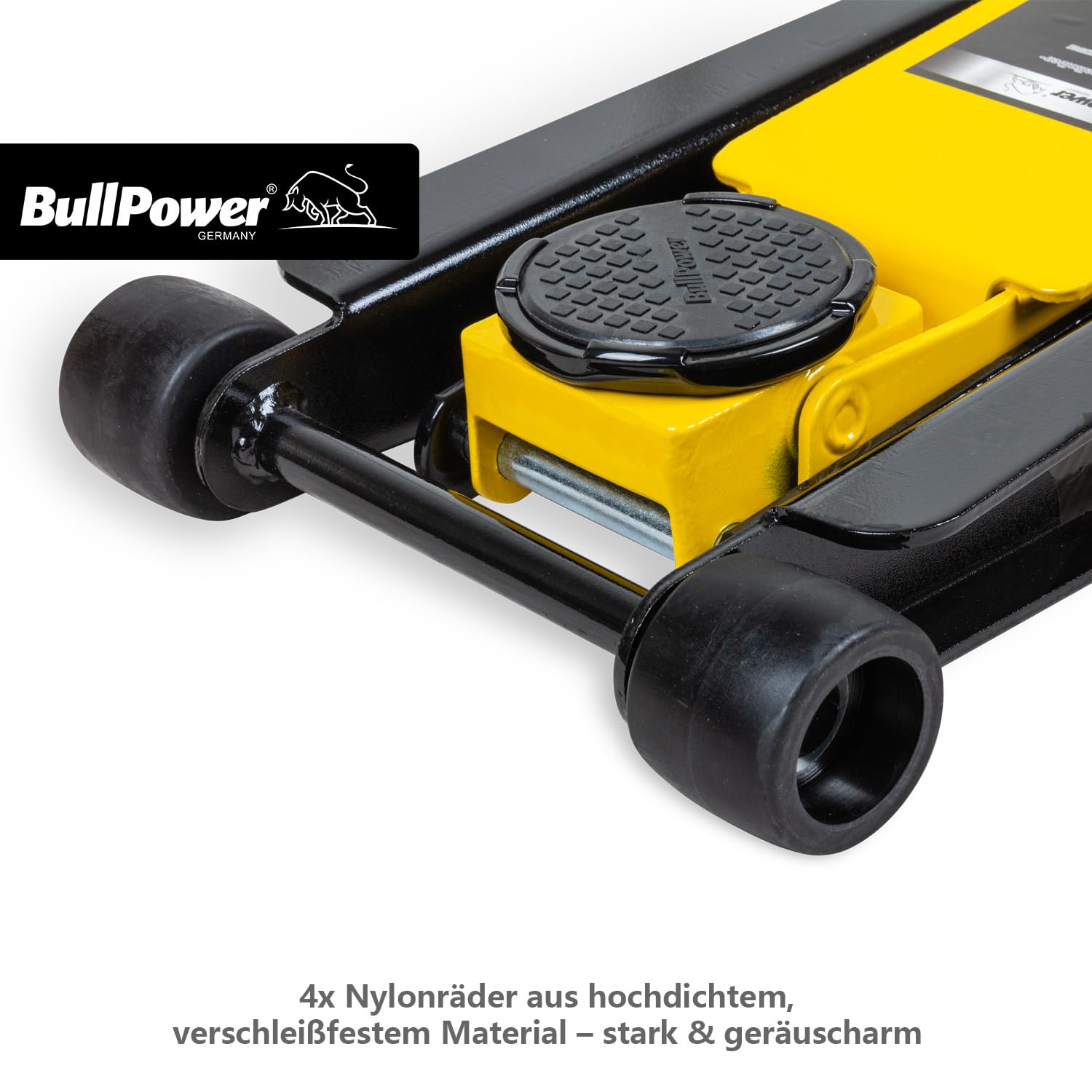 BullPower BP8000 Hydraulischer tiefer Racing Rangierwagenheber 3T Quicklift 3000kg 75-500mm, Wagenheber für Racing Sportwagen, Rennsport + 2X Gummiauflage
