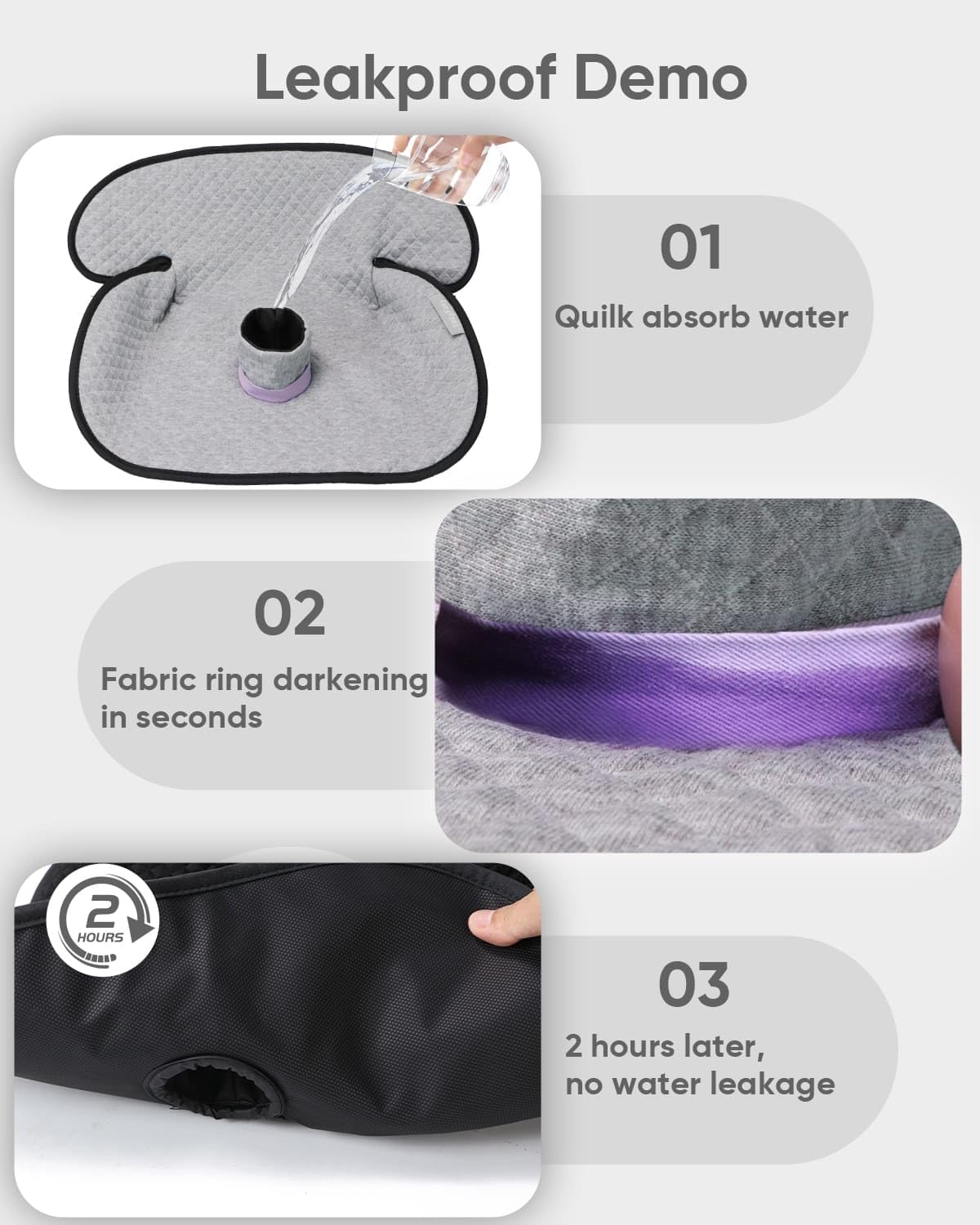 TinlyFinly 2 Pack Baby Potty Training Car Seat Protector, Washable Carseat Piddle Pad for Baby Infant Toddler, Waterproof Car Seat Liner to Prevent Pee - 2 Pack, Gray