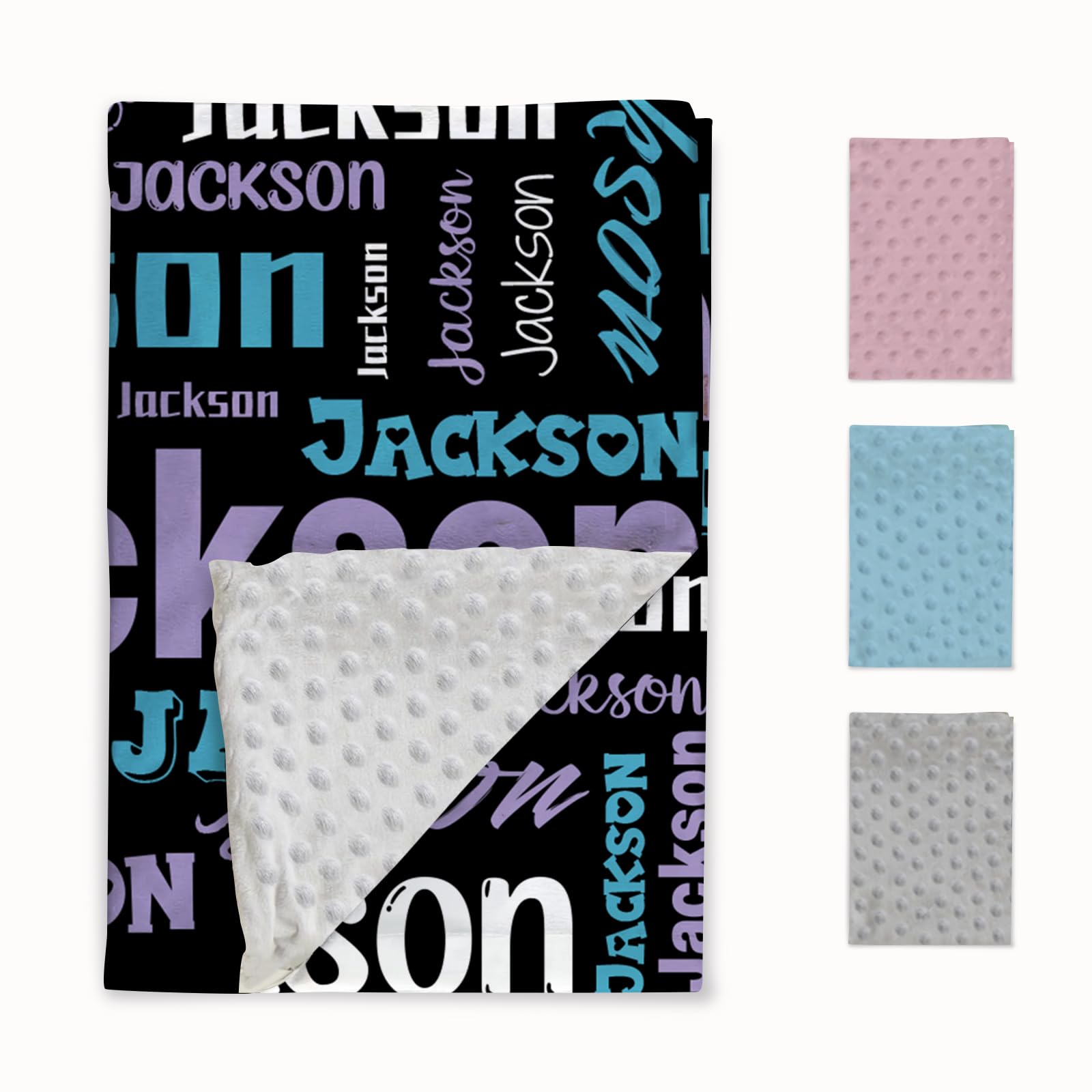 Duckbe Custom Name Baby Blankets, Personalized Infant Throw Blanket for Newborn, 30