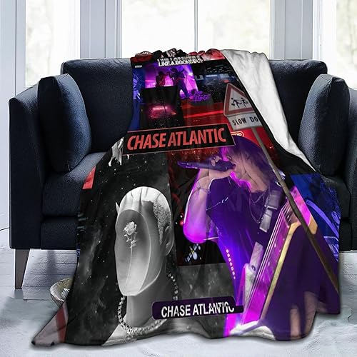 Miniatura 1 de Chase Atlantic - Manta de franela con impresión 3D, súper suave, duradera, decoración del hogar, cálida manta para sofá de oficina
