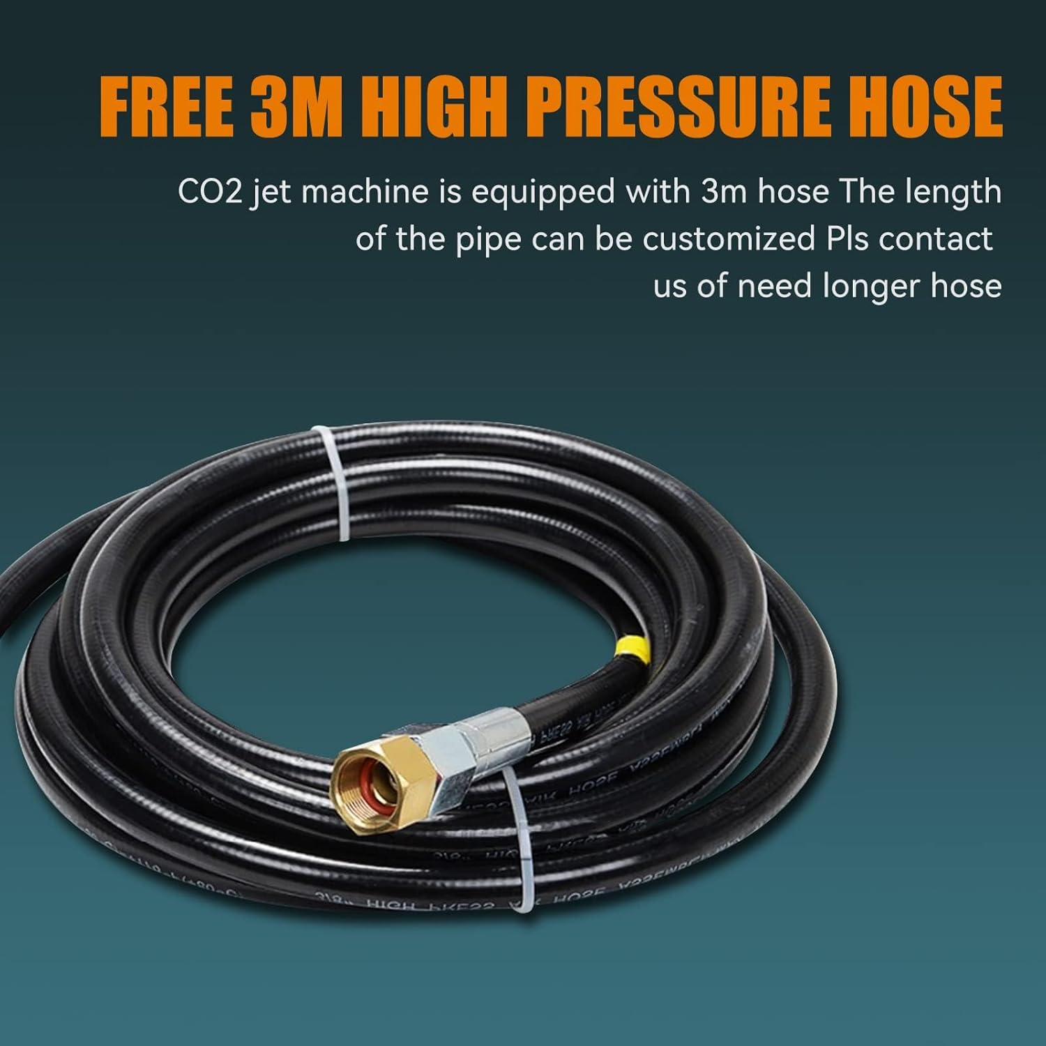 3-meter high-pressure hose for MOKA SFX CO2 Blaster
