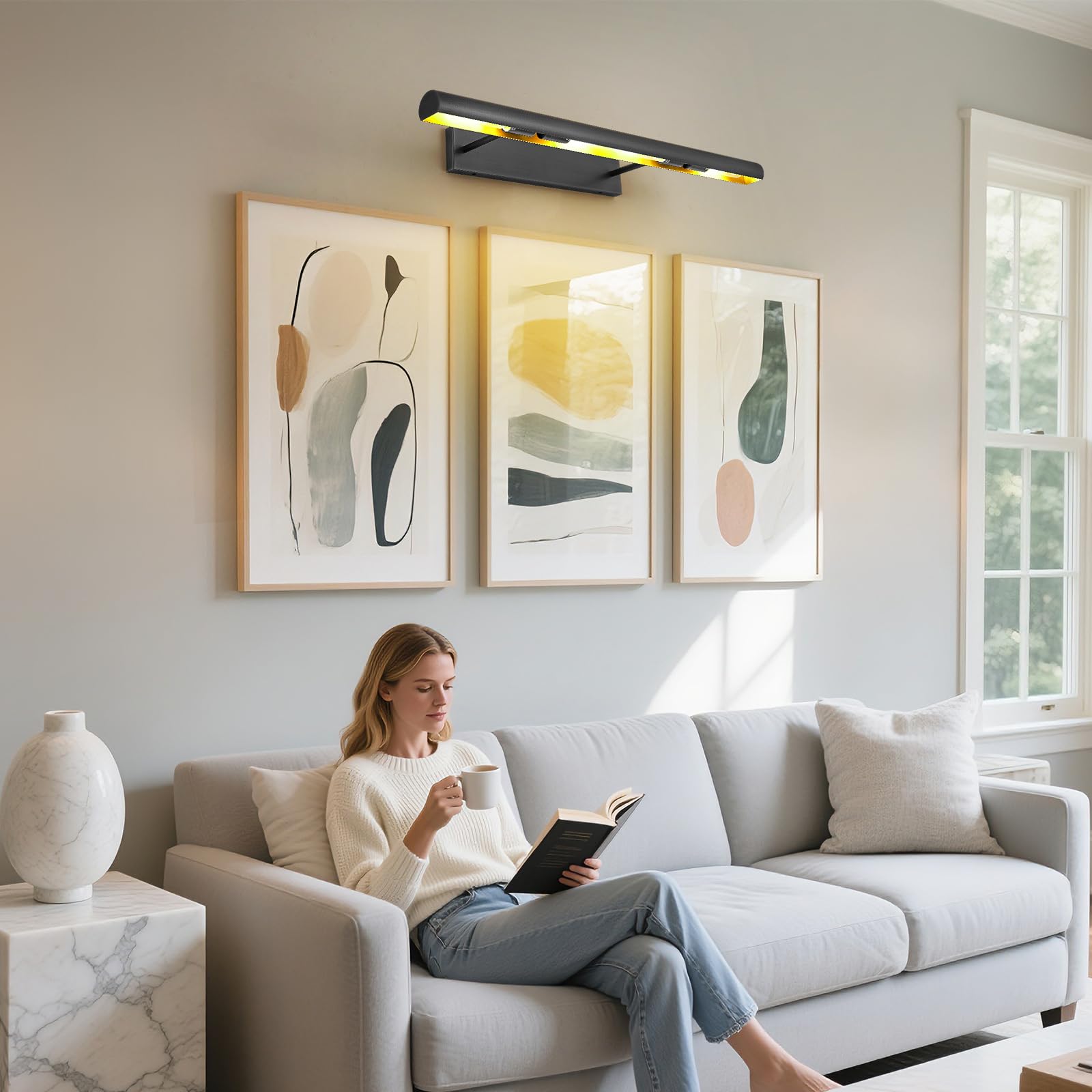 Luz de imagen cableada con diseño ajustable para iluminación de arte de pared