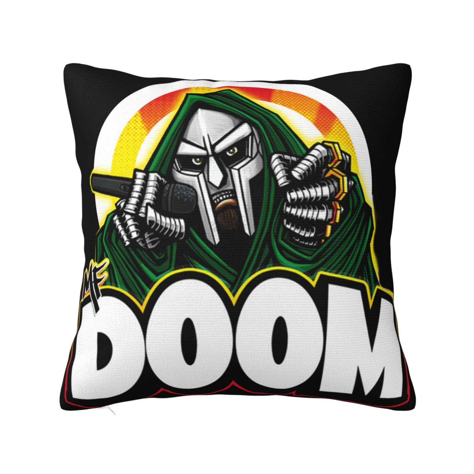 DYETEE MF Rap Doom Square Pillow Polyester car Cushion Comic Decoration Cover Fashion for Children's Rooms 22