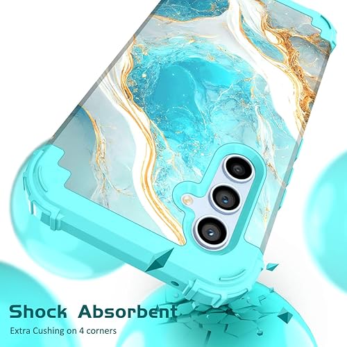 Miniatura 3 de Hocase Funda para Galaxy A54 5G, resistente a prueba de golpes, protección de parachoques de goma de silicona suave + funda protectora híbrida de