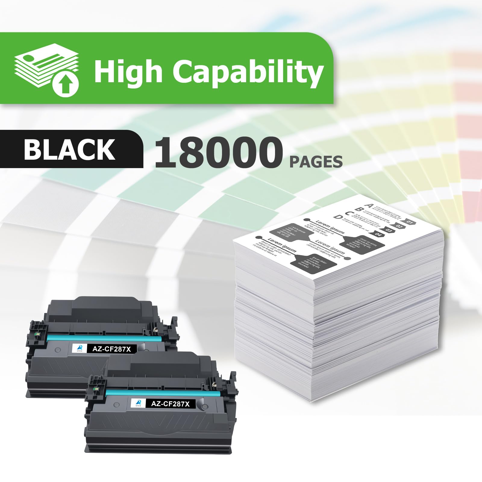 Greencycle CF287A Compatible Toner Cartridge Replacement For HP 87A CF287A 87X CF287X Black Cartridge Laserjet Enterprise M506 M506dn M506n M506x Pro - View #8