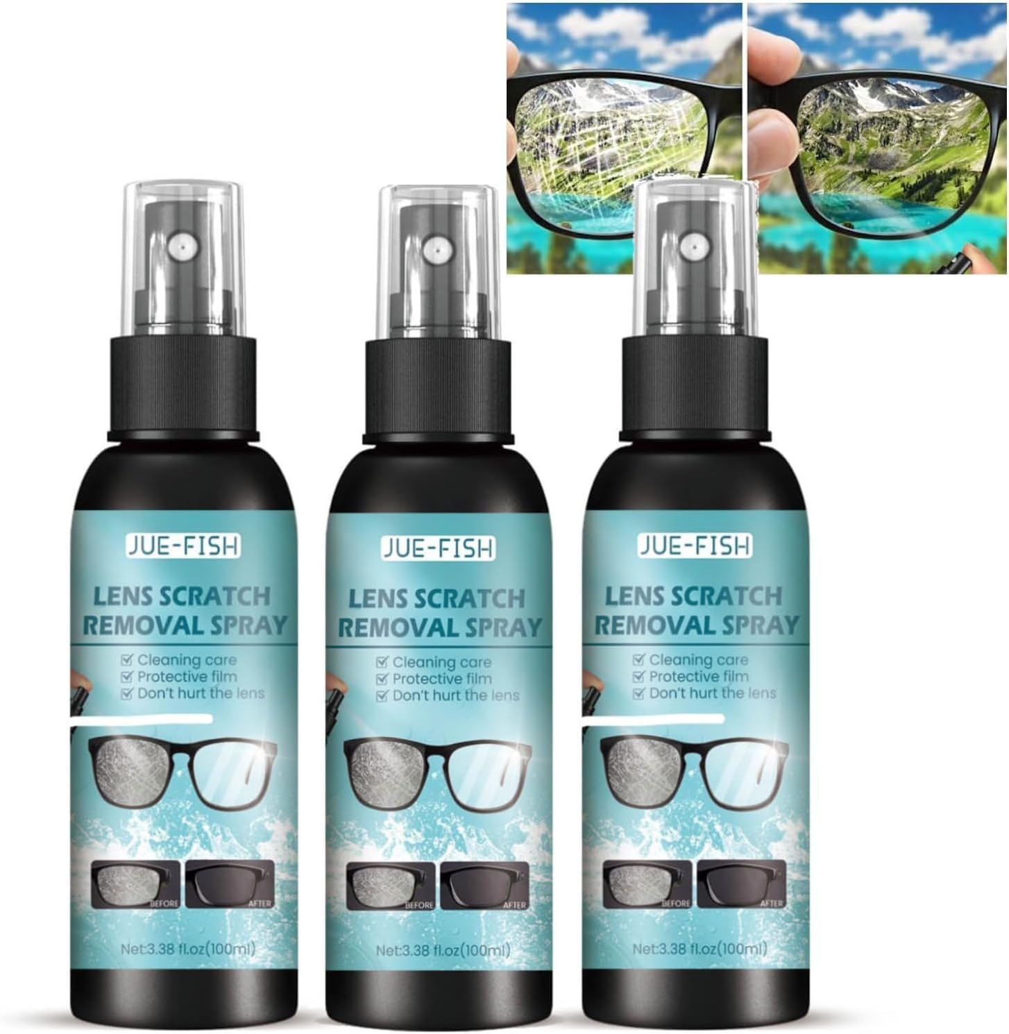 Lens Scratch Remover Spray, Eyeglass Lens Scratch Remover
