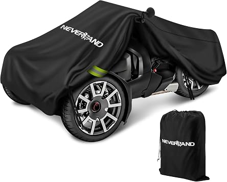 Can-Am Ryker Cover Waterproof Compatible with Ryker 600 900 Sport Rally Edition, 420D Full Cover with UV Protection, Windproof Ventilated Design, Reflective Strips for Outdoor Protection