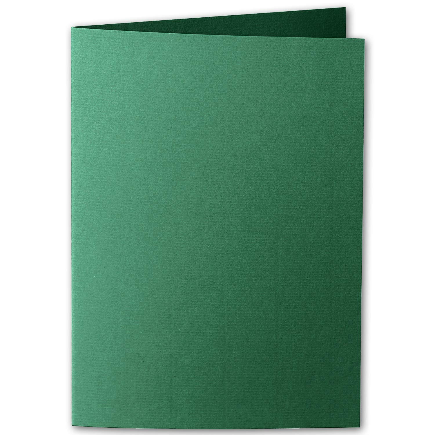 ARTOZ 25x DIN A5 Faltkarten-Set mit Umschlägen - Racing Green (Grün) - 148 x 210 mm - gerippte Bastelkarten blanko mit Brief-Umschlägen - 220 g/m²