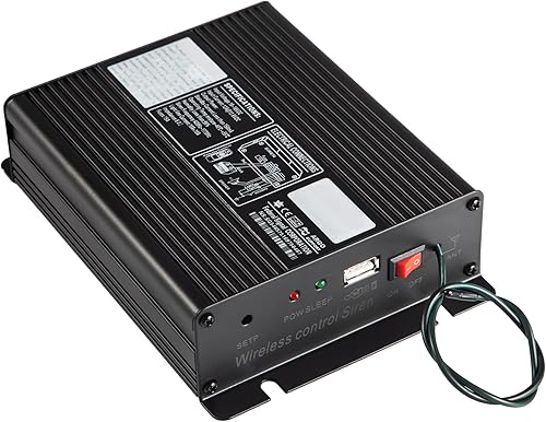 Miniatura 10 de VEVOR Sistema PA de sirena de policía, amplificador DC12V 200W sirena de policía con altavoz compacto, bocina de sirena de policía de 18 tonos,