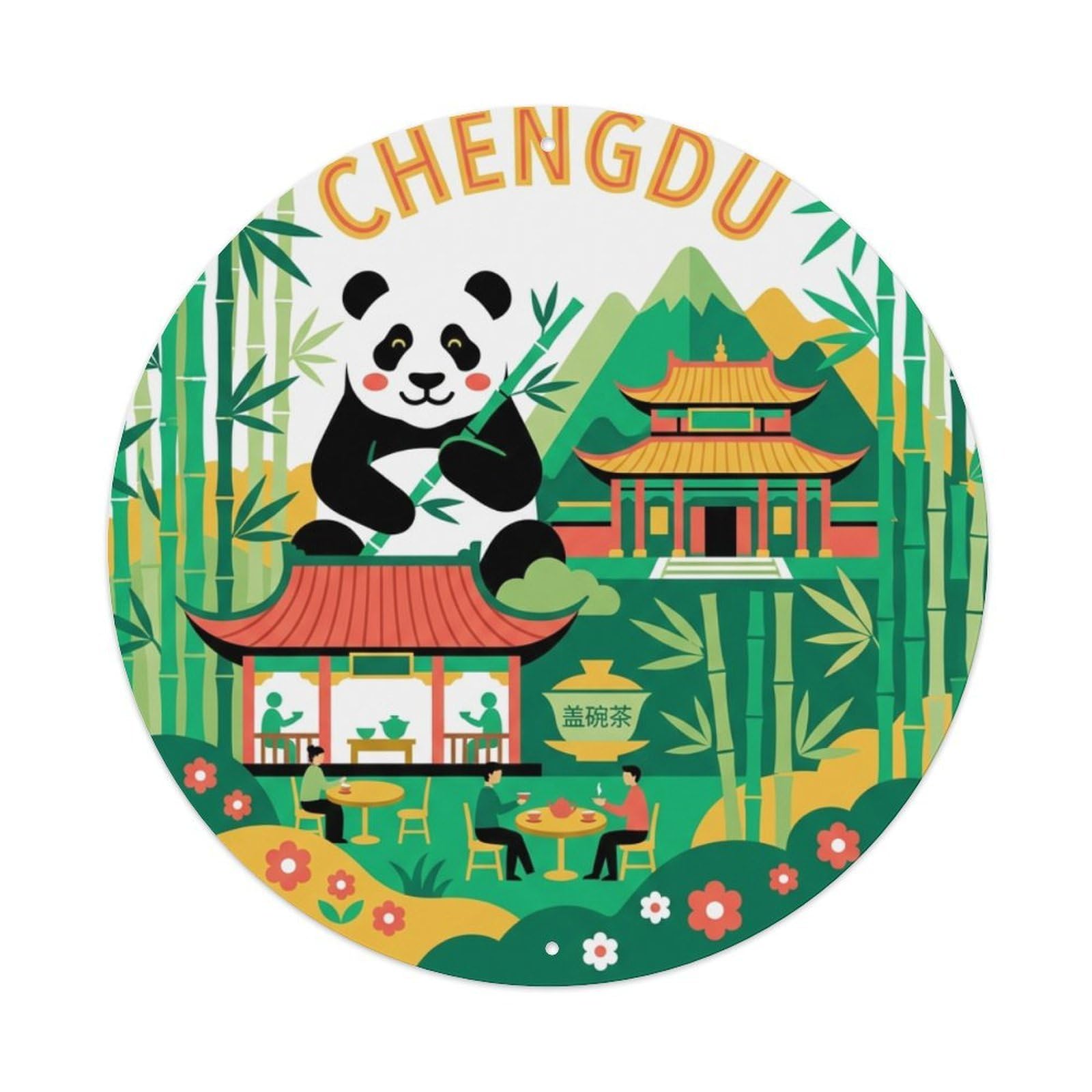 China Vintage Travel Chengdu Metal Tin Sign
