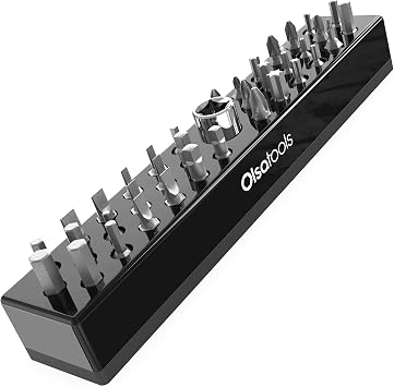 Olsa Tools Magnetic Bit Holder and Drill Bit Organizer - Professional Quality Impact Bit Holder for Your Specialty, Drill or Tamper Bits Black - Part 1334