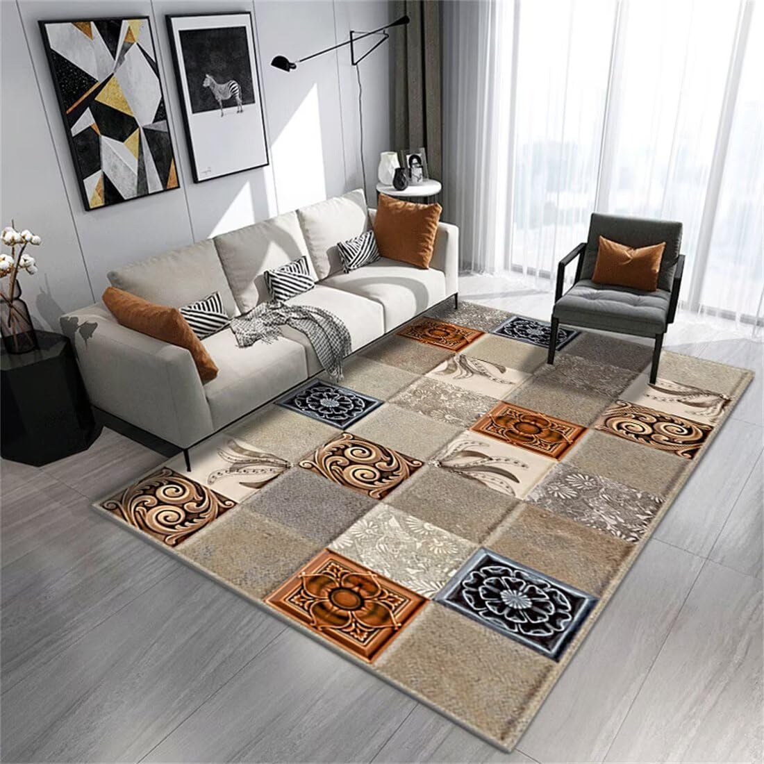 Tapis de jeu bébé 70X200CM et tapis régional acoustique pour décoration de la chambre moderne