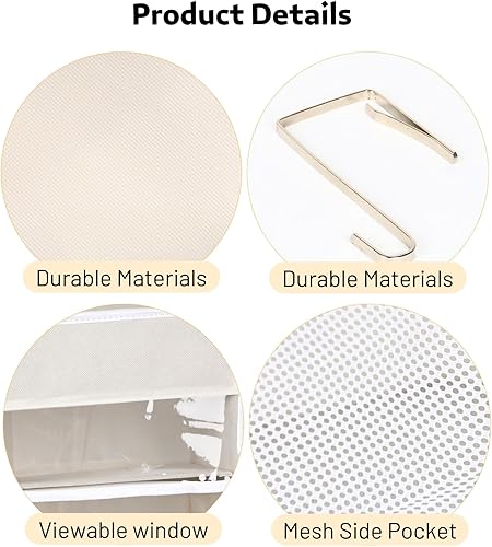 Miniatura 7 de Ofiray-home Organizador de 5 niveles, almacenamiento extra grande detrás de la puerta de 10 compartimentos, capacidad de peso de 80 libras sobre la