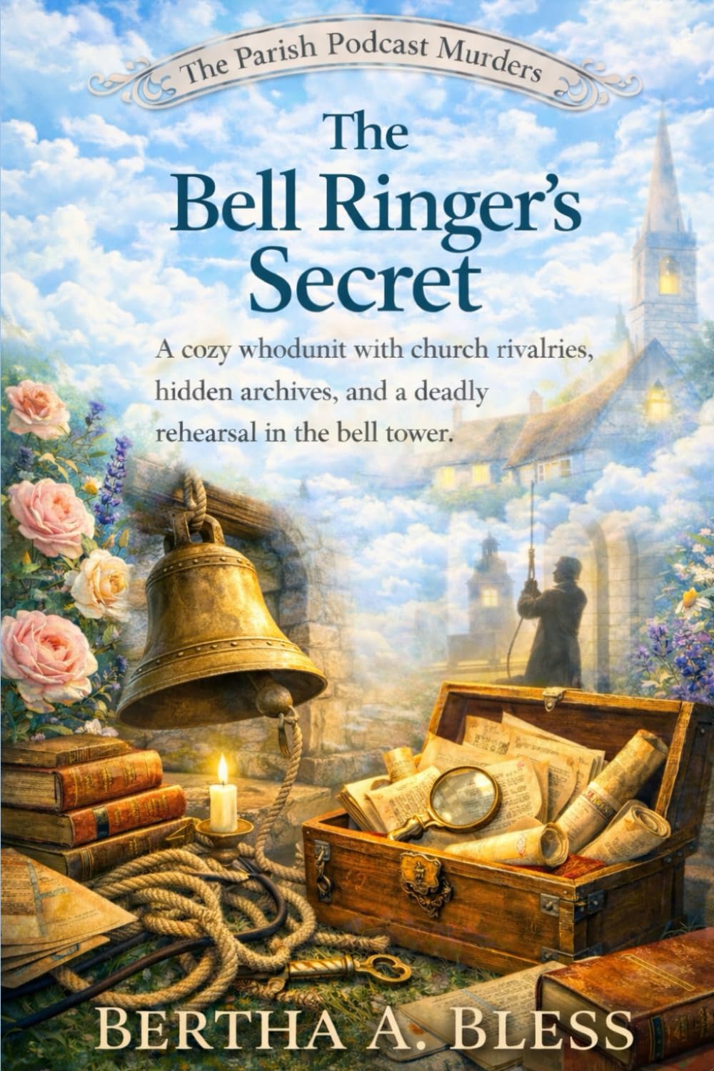 THE BELL RINGER’S SECRET: An English cozy whodunit with church rivalries, hidden archives, and a deadly rehearsal in the bell tower. (The Parish Podcast Murders)
