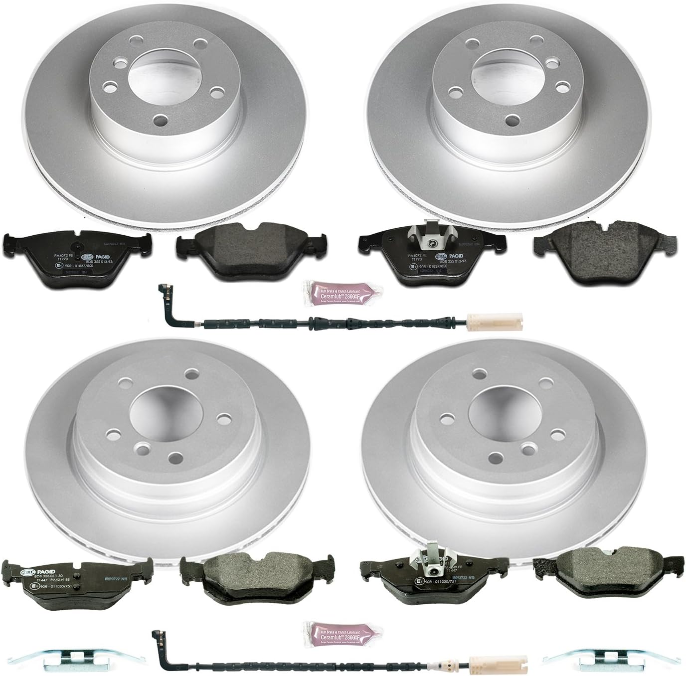 Power Stop ESK4104 Front & Rear Euro-Stop Brake Kit BMW For BMW 328i 2008-2010, BMW 328i xDrive 2009, BMW 328xi 2008 [Model Specific]