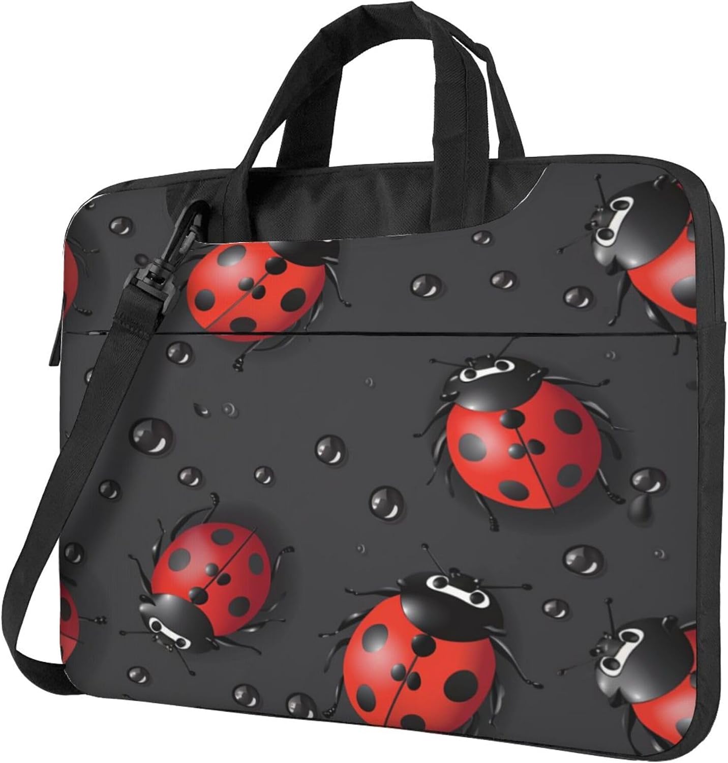 Bolso de hombro para laptop Ladybugs para mujer, funda protectora miniatura 1