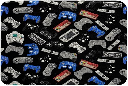 Erosebridal Alfombra de baño gamer para habitación de niños, tapete de baño para niños, tapete antideslizante para adolescentes y jóvenes, color