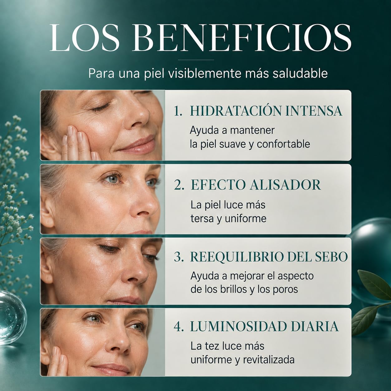 Linfa Cosmetics Age Purify H24 Crema facial antiedad, crema purificadora hidratante con ácido hialurónico, vitamina E, jojoba, albaricoque y salvia para pieles mixtas maduras y grasas, 50 ml