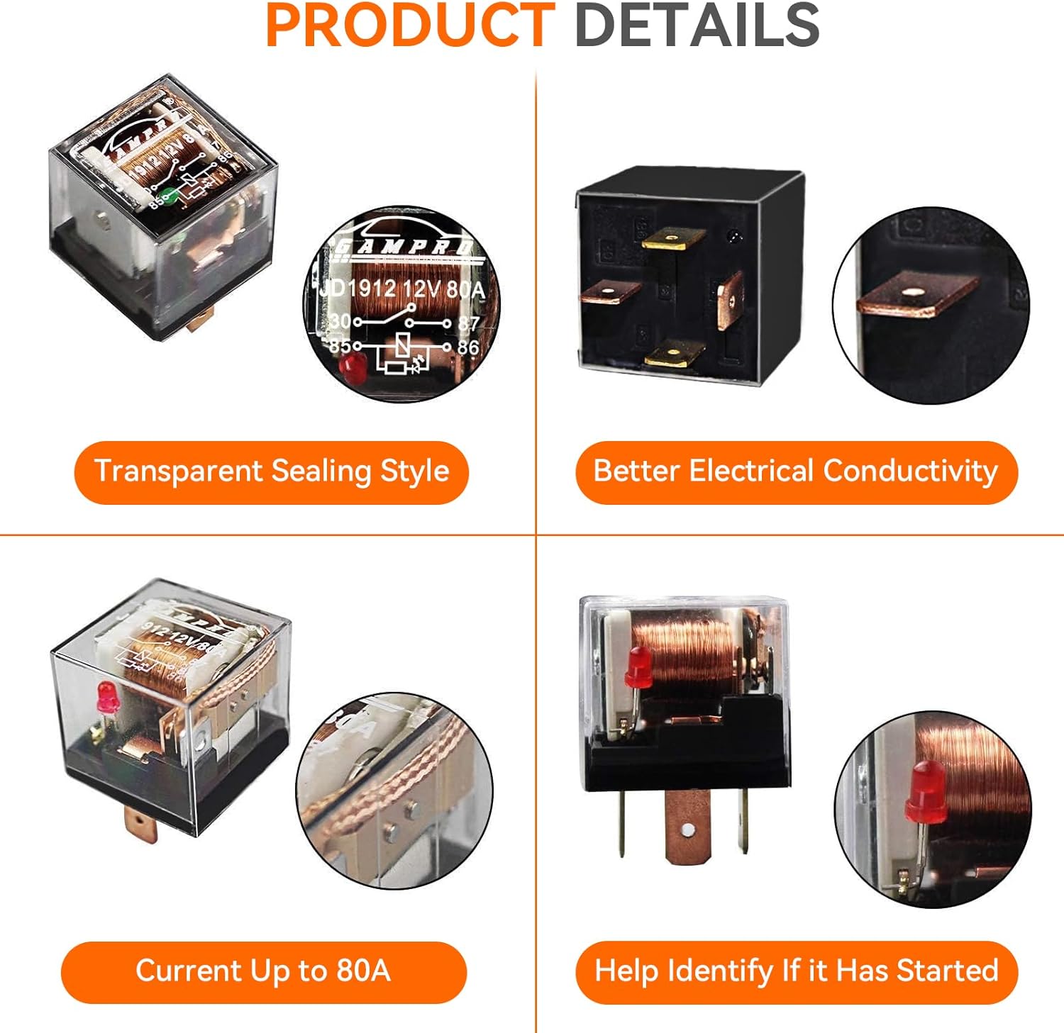 GAMPRO 12V Car Air Horn, 130DB Compact Mini Air Horn for Car, Truck, Motorcycle, Golf cart, Bus (1)