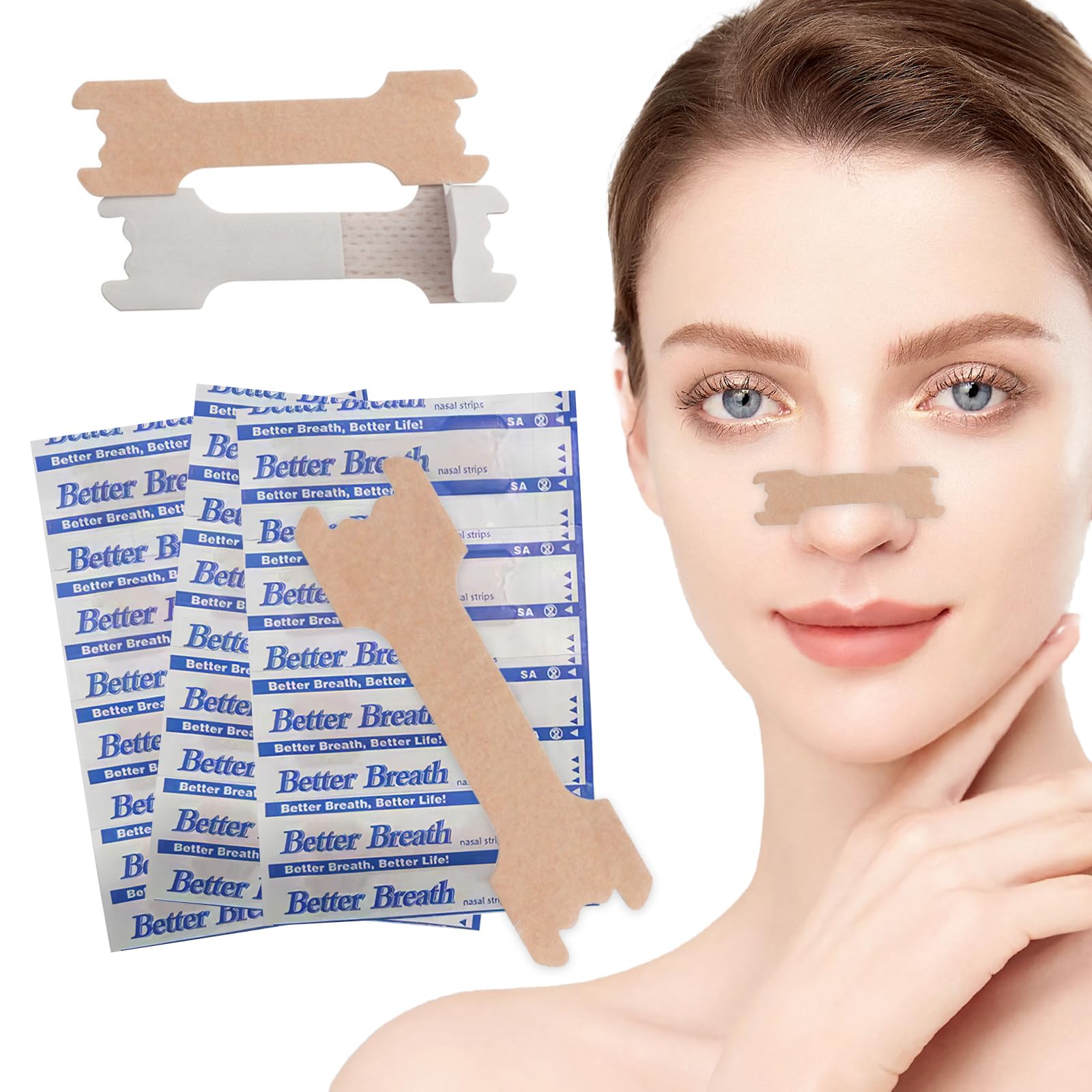 TecoKart® 35Pcs Nose Strips for Breathing, Drug-Free Nasal Strip for Better Sleep and Congestion Relief, Snoring Stopper for Men and Women (6.6x1.9cm)-image-37