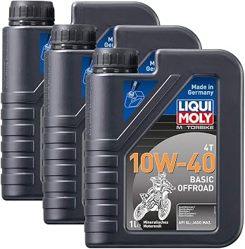 3x LIQUI MOLY 3059 Motorbike 4T Basic Offroad 10W-40 Motor l 1L