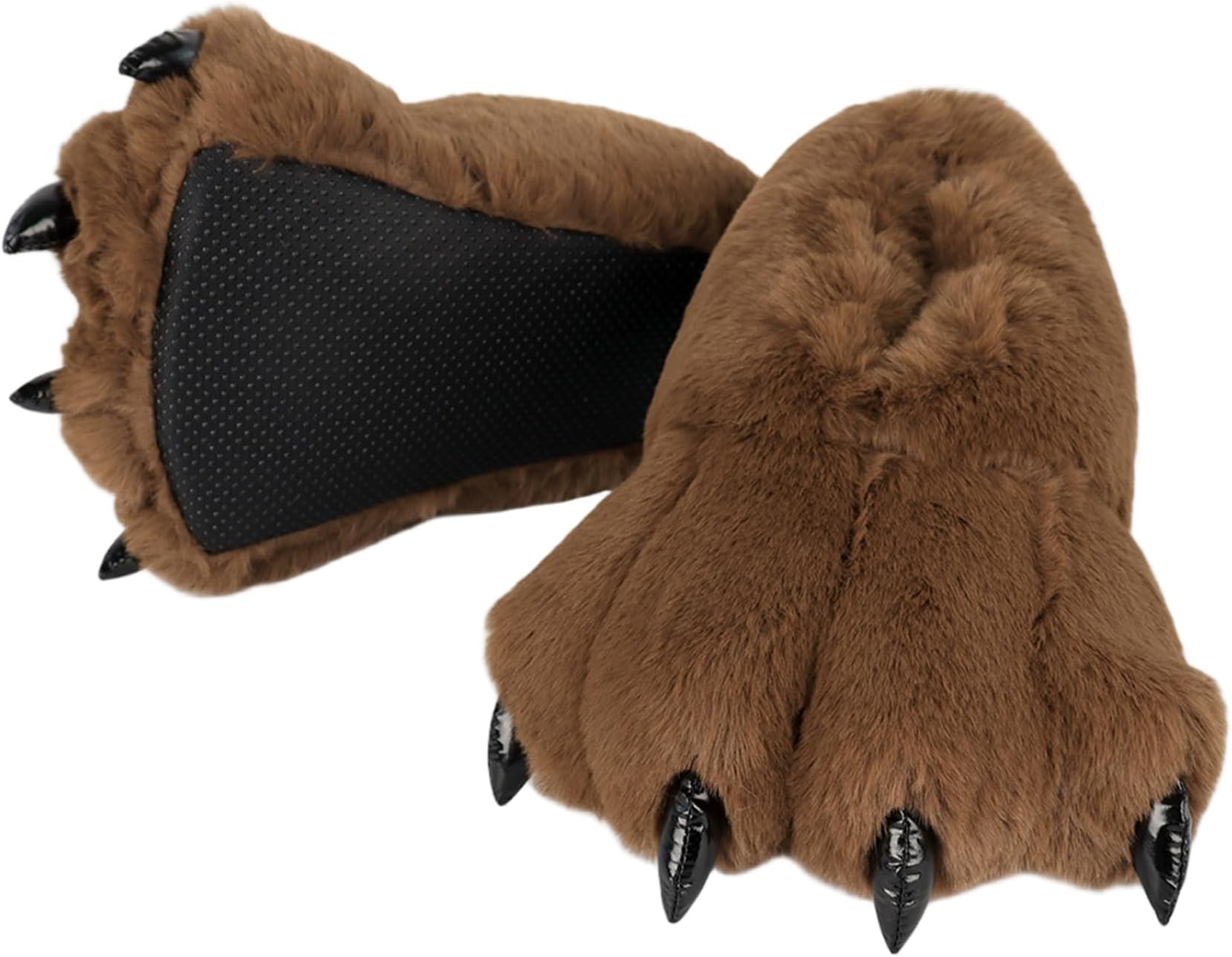 Animal Paw Slippers Warm Plush Funny Monster Slippers with Claw Shape Non-Slip Comfy for Adults Men Women, DecoracióN Del Hogar