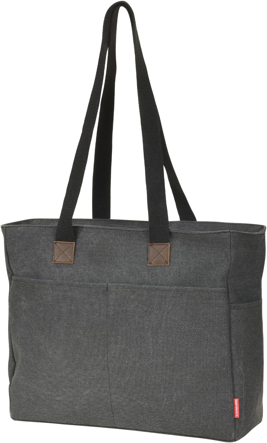 Canvas tote bag tote bag with compartment for commuting, suitable for work, sports, or fitness.