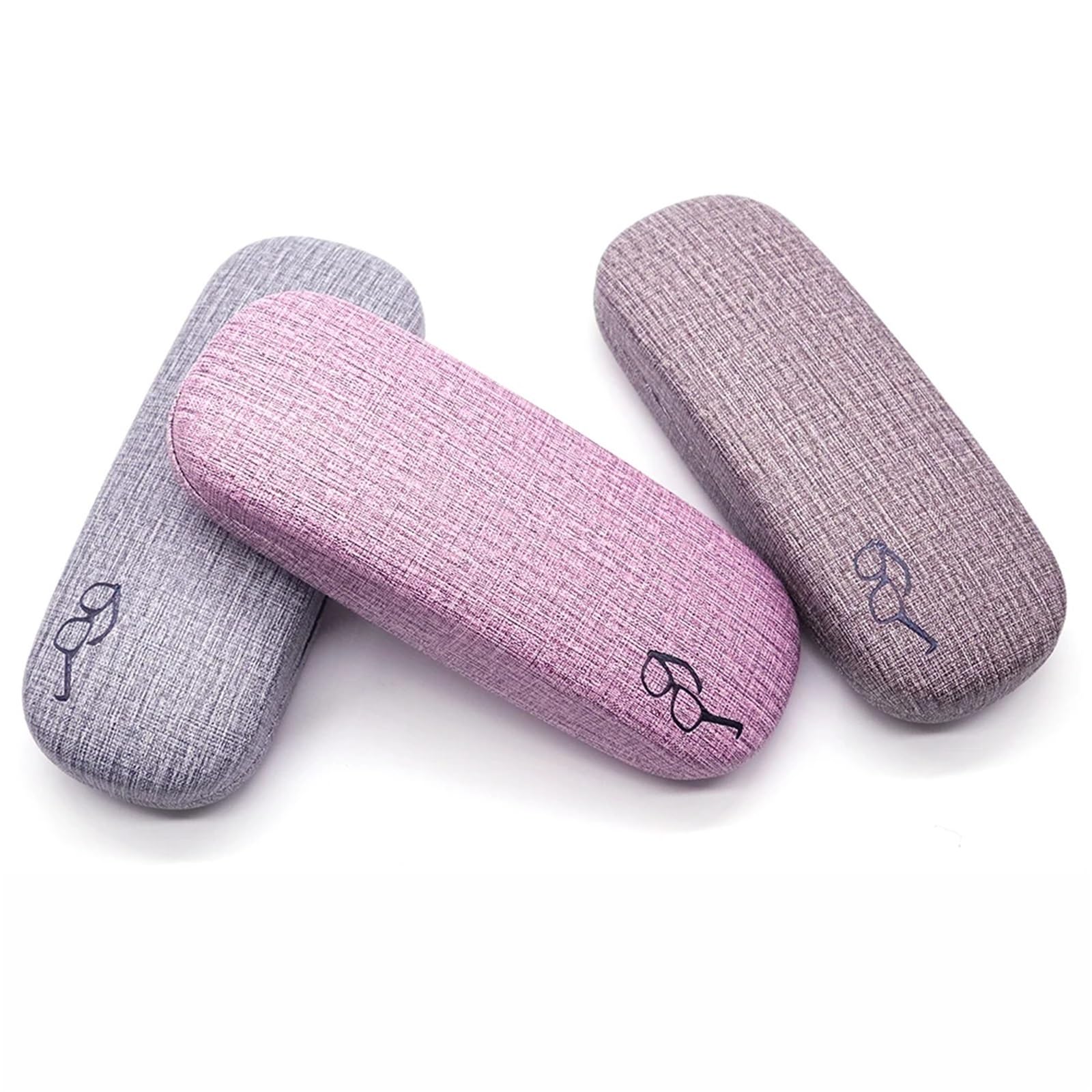 2 uds. Estuche sencillo for gafas, carcasa dura de cuero, funda protectora for for hombres y mujeres, sol, caja for Para Viajes Y Vacaciones