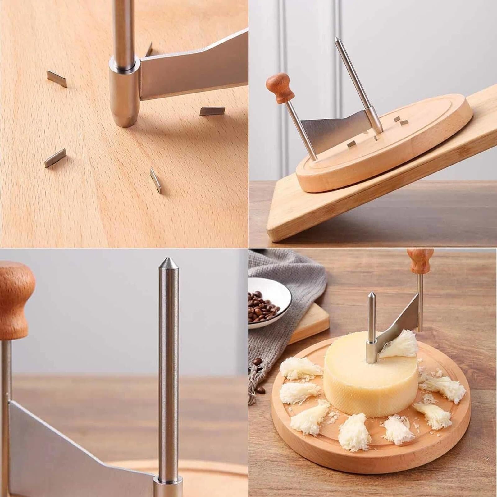 Rueda rizadora de queso, afeitadora de grosor ajustable con hoja de acero inoxidable para uso doméstico y restaurante, ideal para amantes del queso y gourmets