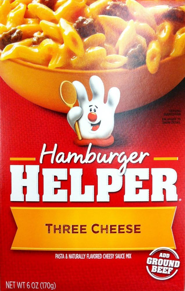 Betty Crocker THREE CHEESE Hamburger Helper 6oz (2 Pack) by Hamburger