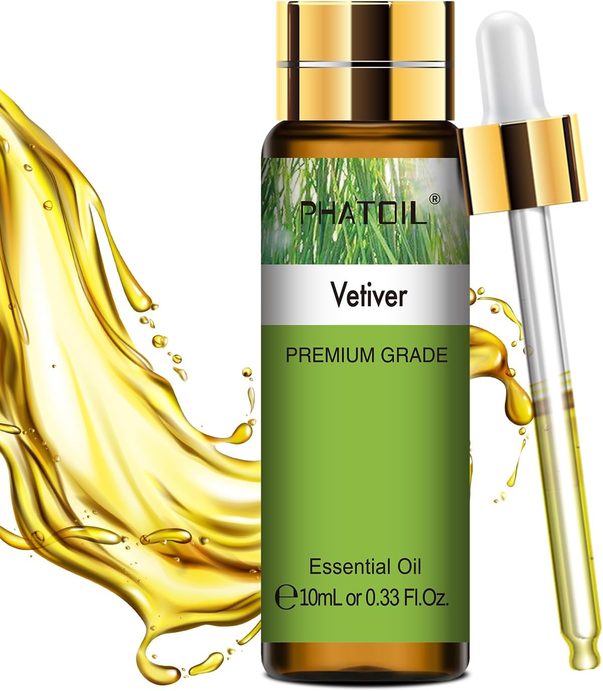 PHATOIL Vetiver Oil Essential Oil Pure 10 ml Essential Oils for