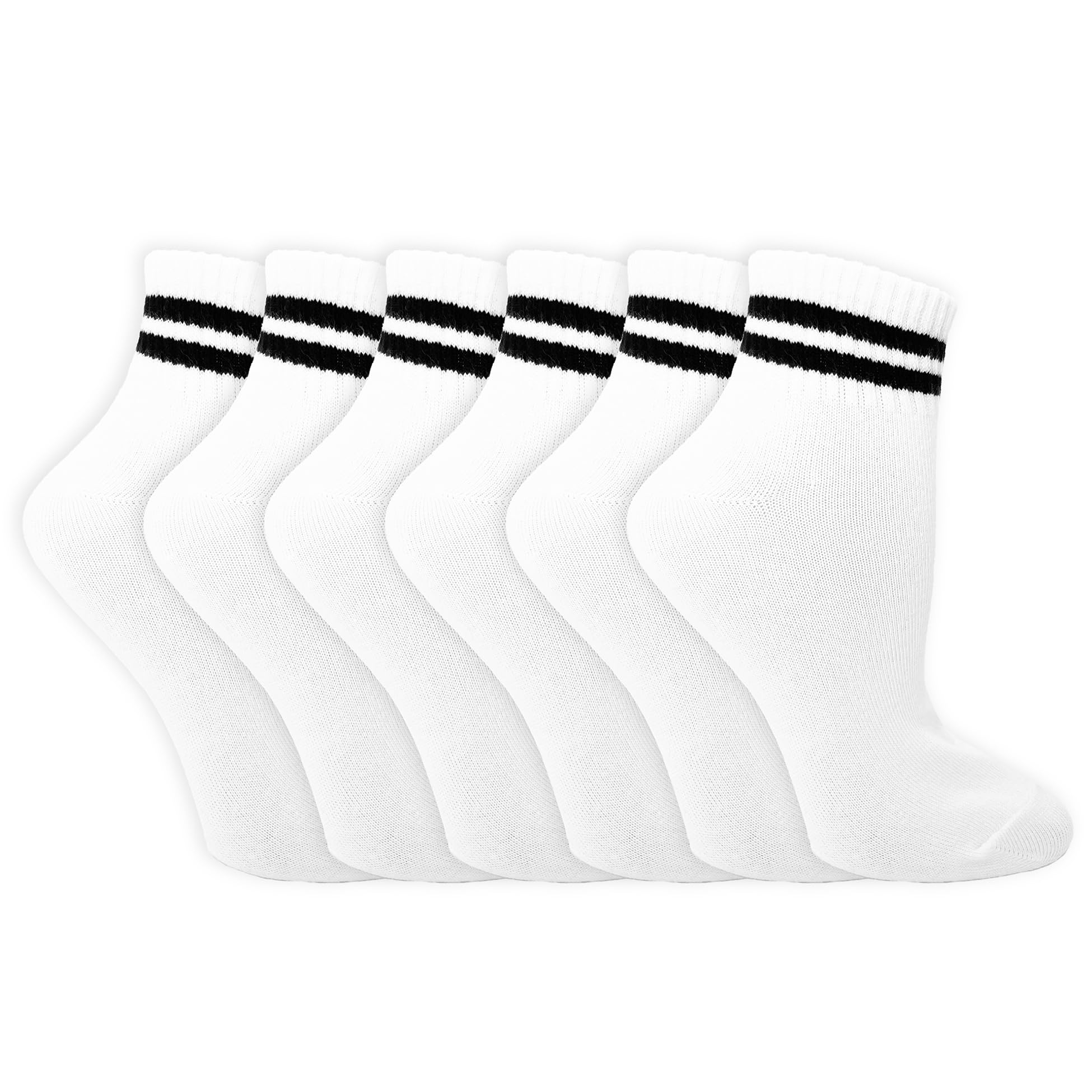 The Essentials Wardrobe Ladies TEW 6 Pack Sports Crop Length Socks - UK 4-8/EU 37-42 - White