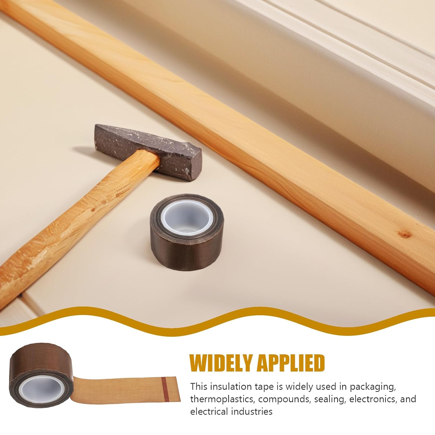 PTFE Heat Resistant Insulation Tape 30mm X 10m High Temperature Electrical Sealing Tape for Vacuum Sealer Machine and Welding Applications