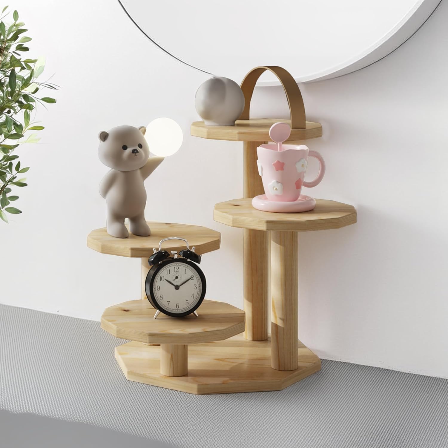 Caihaihfa Cake Stand Cupcake Holder, Pastry Tiered Serving Tray, Fruit Cookie Candy Serving Platter for Christmas Wedding Birthday (5-Tier)