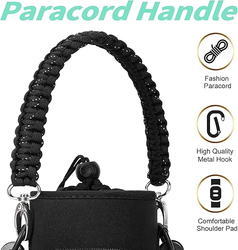 Miniatura 6 de Bolsa de transporte para botella de agua de 32406487128 onzas, funda de neopreno para botella de agua con 4 bolsillos, soporte deportivo para agua