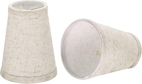 Aspen Creative 32656-2B - Juego de lámparas de araña con clip con forma de imperio pequeño (paquete de 2), diseño de transición en lino, 4 pulgadas disponible en Yaxa El Salvador