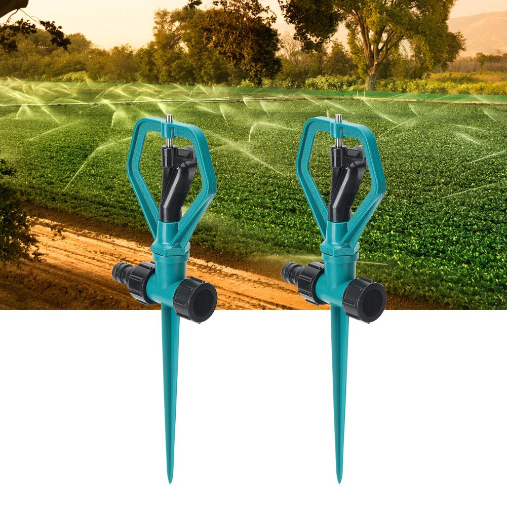 Rasensprenger Gartensprinkler, 2 Set 360 Grad Automatischer drehbarer Sprinkler, geeignet für die Bewässerung in Innenhöfen/Gärten/Rasen/Parks/Gemüsegärten und Anderen Orten.