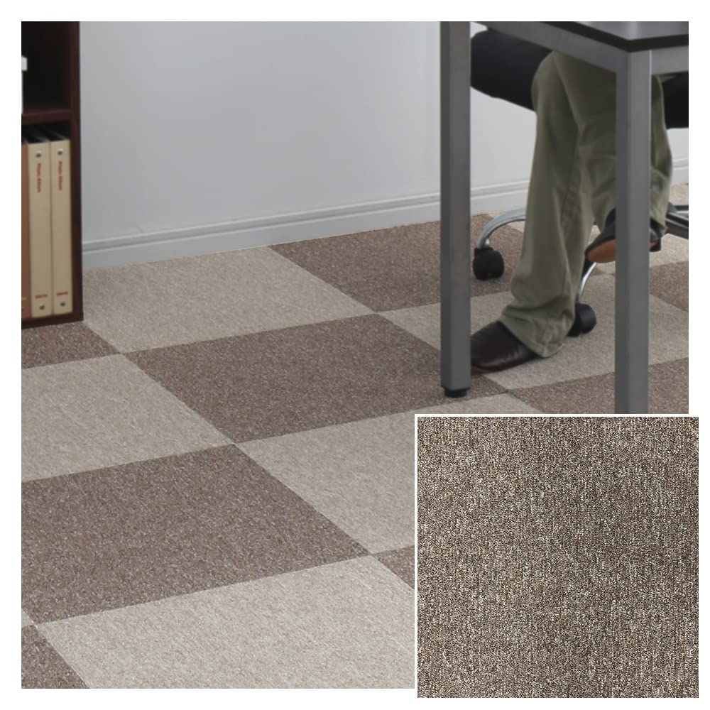 Amazon.co.jp: タイルカーペット MJ-1005 50×50cm ブラウン 20枚入