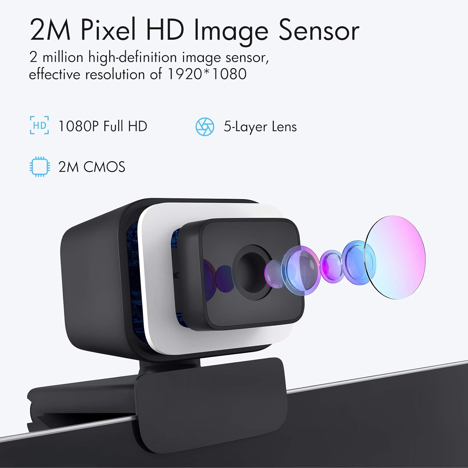 Blасk Frіdау - 80% оƒƒ 1080P Webcam with Ring Light, Webcam with Microphone 1080P Webcam for PC, Privacy Cover, Tripod Stand, Fixed-Focus, Web Camera for Zoom Meeting Skype, PC Mac Laptop Desktop Computer