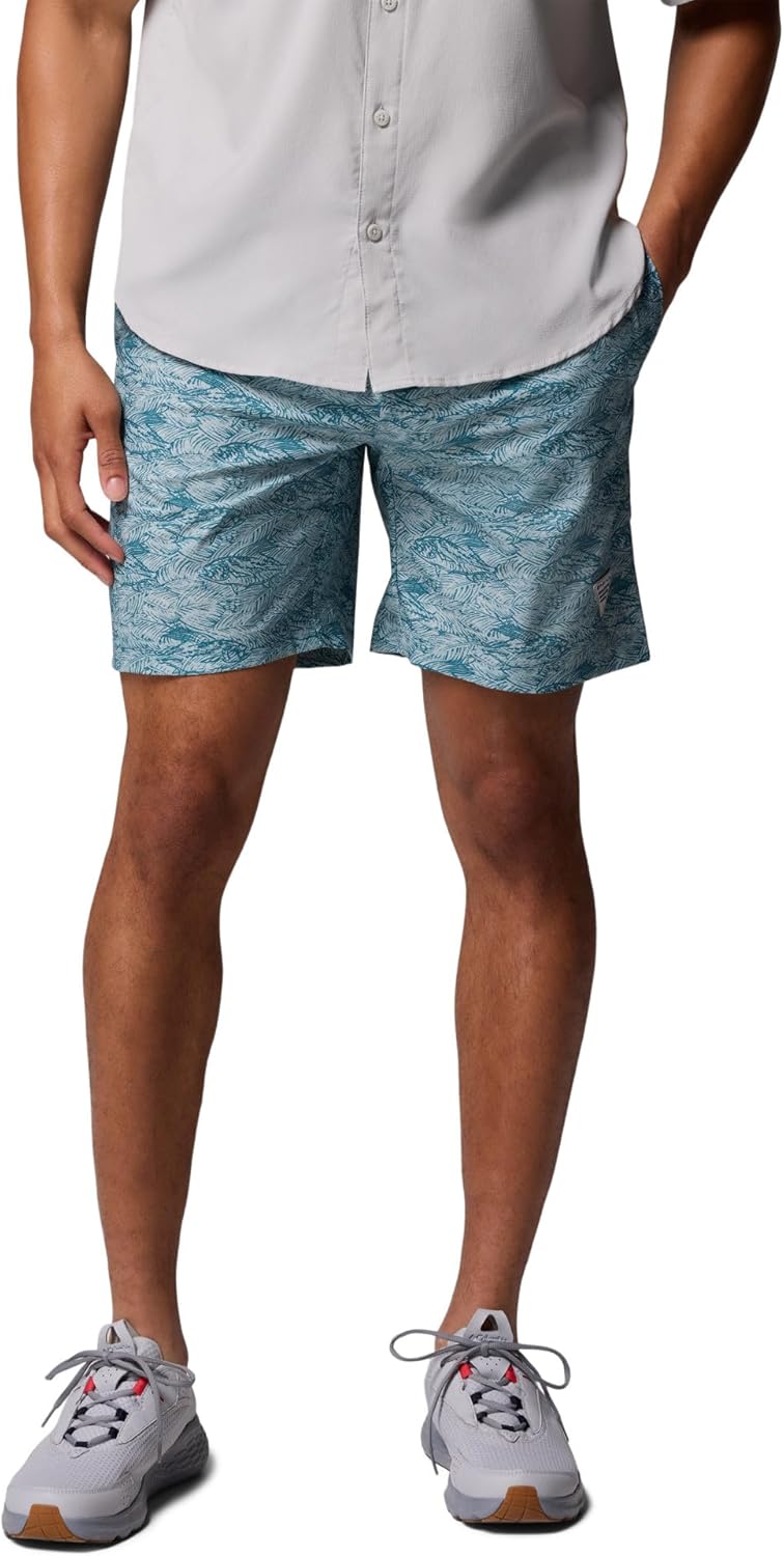 Columbia Mens PFG Rambler Printed Water Short, Crushed Blue Pez Gallo, Small x 8