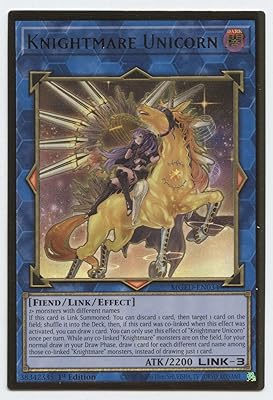 Knightmare Unicorn (Alternate Art) - MGED-EN034 - Premium Gold Rare - 1st Edition