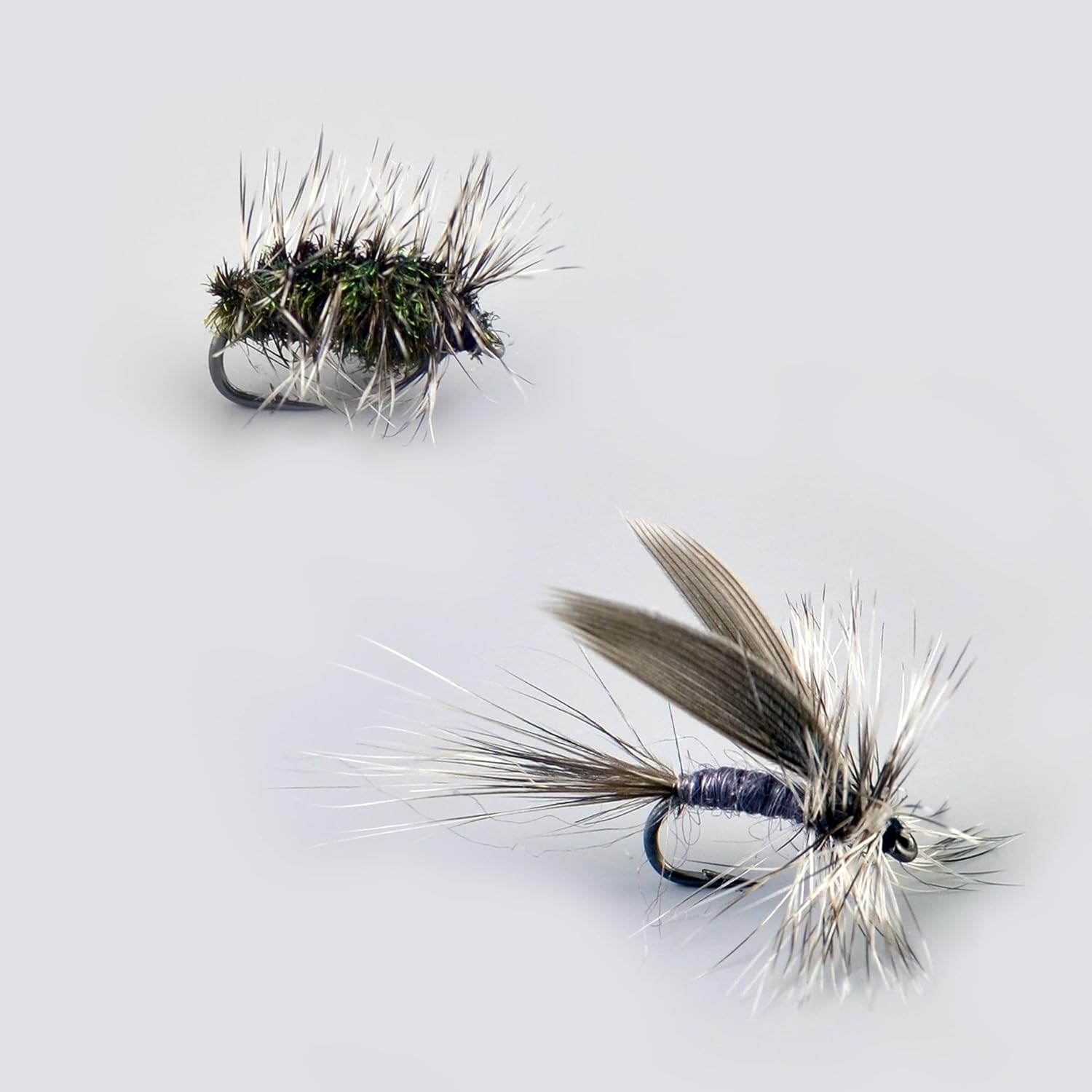 Fly Fishing Dry Flies/A Dozen/Caddis Parachute/DORATO Hare's Ear/ELK Hari/GRIFFITH'S GNAT/HEMMINGWAY/Parachute Adams/Royal Coachman/PEG'S Midge (Ten types/52 pcs)