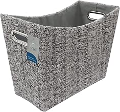 JVL Urban Rectangle Paper Magazine Holder, Grey