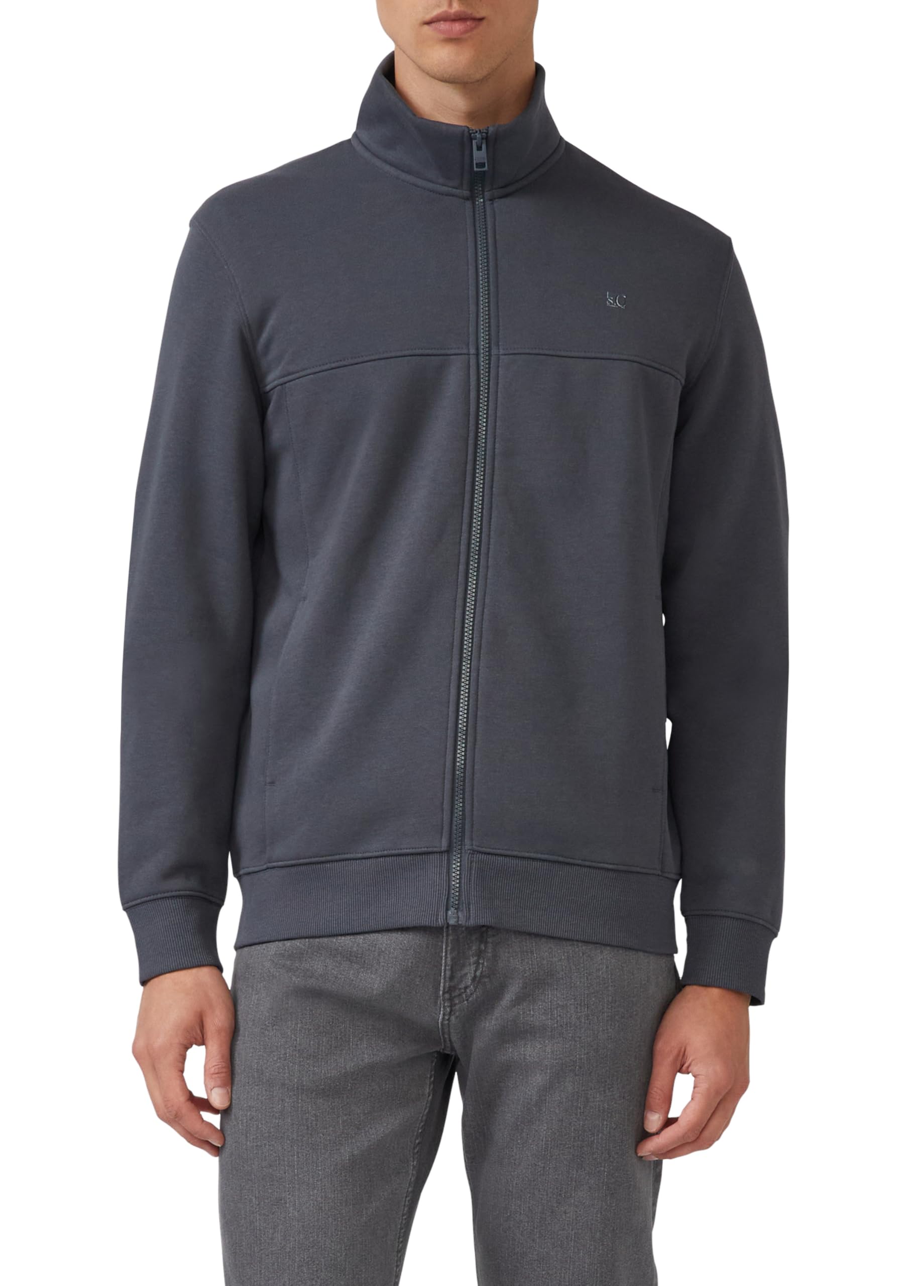 s.Oliver Sweatjacke mit Stehkragen und Eingrifftaschen