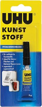 UHU 47705 Special Super Glue for Plastic, Tube of 3 Grams.