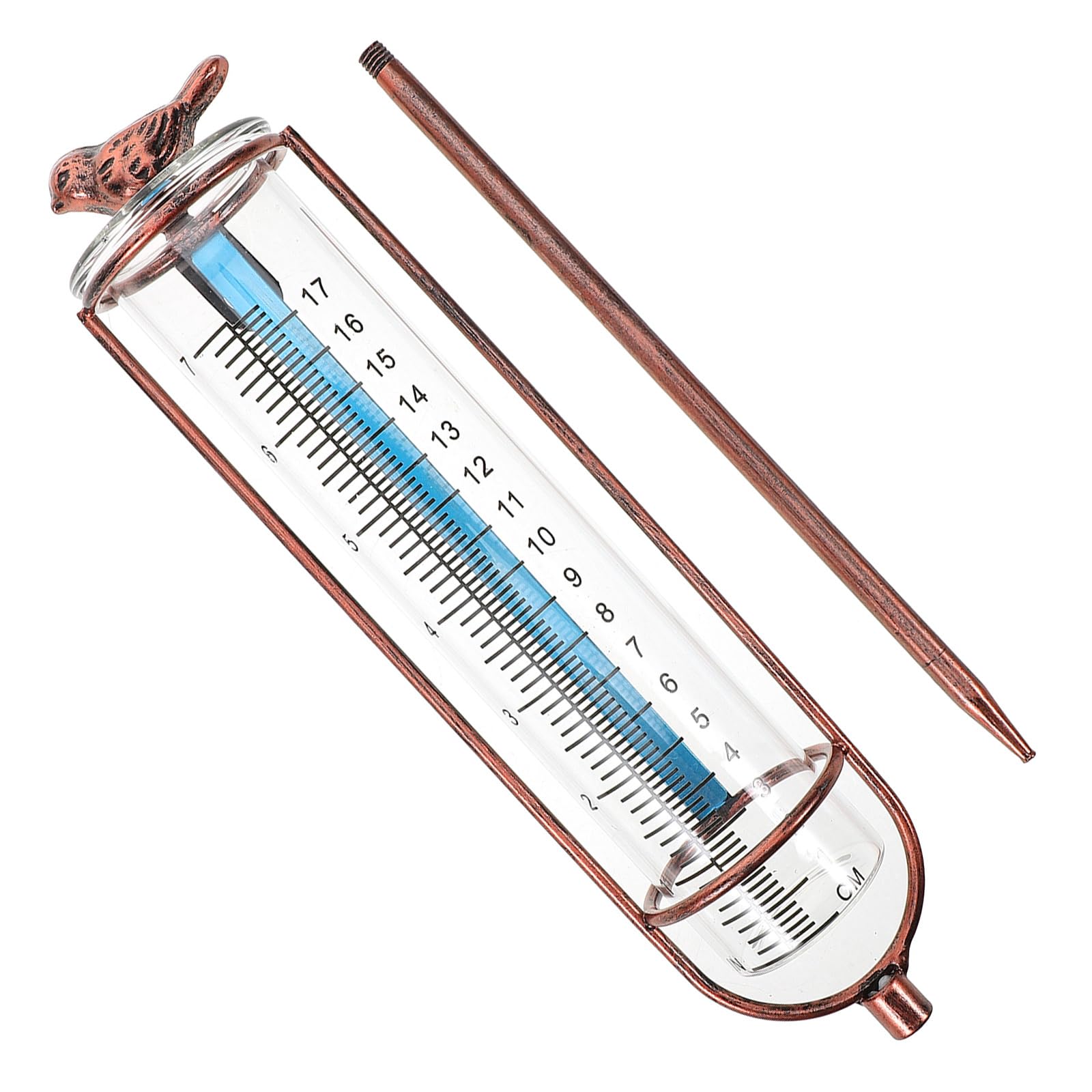 Regenmesser Für Den Außenbereich Dekorativer Kolibri-Regenmesser Großes Frostsicheres Glas Wassermesser Regenmesser Glas-Ersatzrohr Für Hof Garten Im Freien