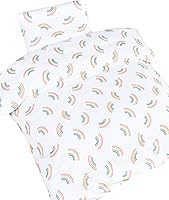 Vista 13 de MEJU Funda de edredón 100% algodón con diseño de botella de leche de vaca 43" X 59" + funda de almohada 13" X 19", juego de ropa de cama con cierre