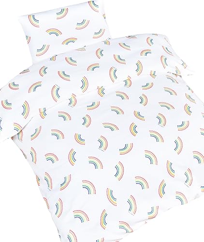 Miniatura 13 de MEJU Funda de edredón 100% algodón con diseño de botella de leche de vaca 43" X 59" + funda de almohada 13" X 19", juego de ropa de cama con cierre