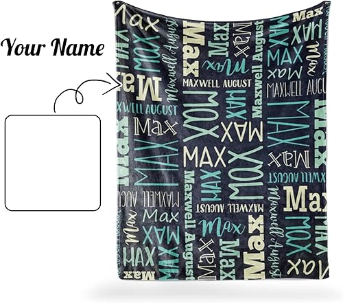Miniatura 8 de Manta personalizada con nombre personalizado, mantas cálidas y acogedoras para bebés, niños, adultos, niños y niñas, idea de regalo para cumpleaños