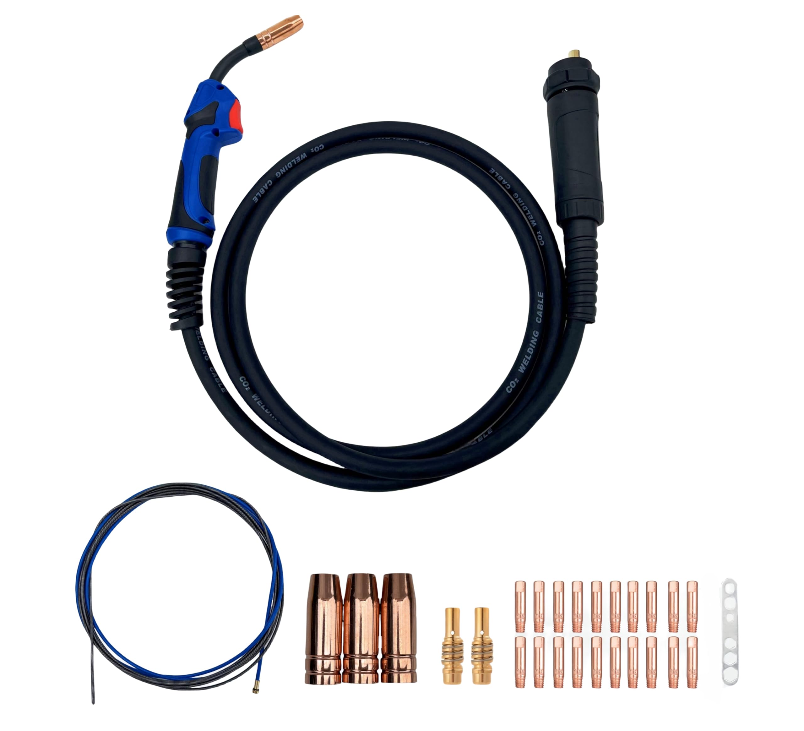 MIG MAG MB15 15AK CO² Welding Torch, 150 Amp Welder Gun with Euro Central Connection, Welding Torch and 27 pcs Welding Accessory Kit, for Welding Machine (3M)